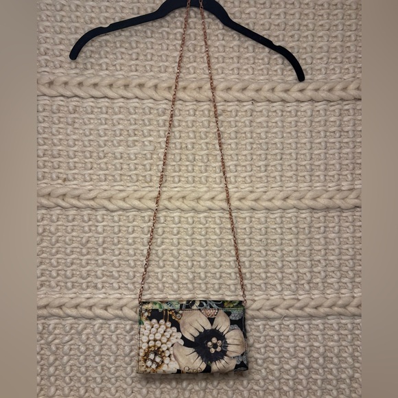 Ted Baker Gem Gardens Bow Black Rose Gold Purse with Removable Strap - Picture 7 of 8